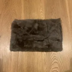 【新品】casselini キャセリーニ　茶色　フェイクファー　クラッチバッグ