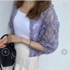 INGNI フラワーレースラウンドNブラウス 七分袖シャツ& 総レースキャミ