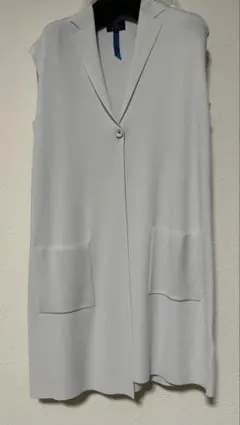 【美品】LANVIN COLLECTION グレー ノーカラーベストのサムネイル