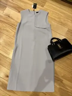 グレー ノースリーブ ワンピース 9号