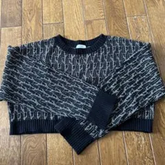 LOWRYS FARM波模様 クロップドニット