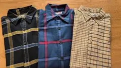 JWA×UNIQLO チェックネルシャツ　3枚セット