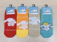 アイシナモンロール　靴下　レディースソックス　4足セット　サンリオ