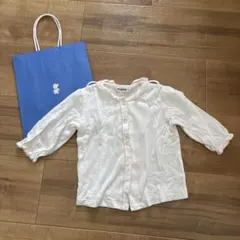 ファミリア　familiarフリル付きボタンシャツ 70 ブラウス　ベビー服