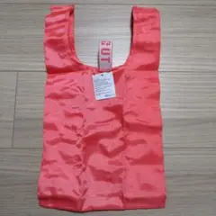 スリーコインズ　ノベルティ　サーモンピンク エコバッグ ポリエステル