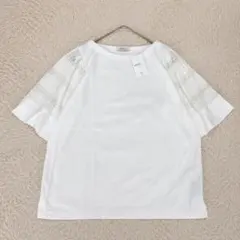 新品✨アースミュージックアンドエコロジー フレア袖レースプルオーバー F 白のサムネイル