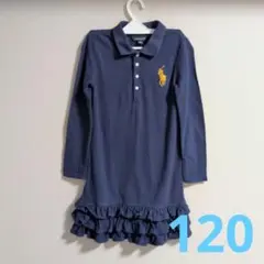 ラルフローレン ネイビー ワンピース　長袖 サイズ6 110cm 120cm