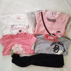 長袖　女の子　春秋Tシャツとレギンスセット