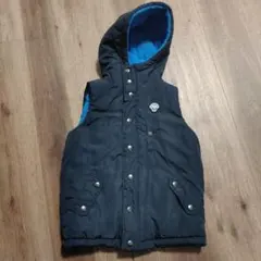 120-130フード付きベスト 黒・青　CIAOPANIC TYPY