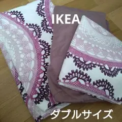 ダブルサイズ IKEA シーツセット ピンク系
