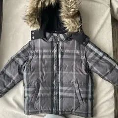 バーバリー　burberry グレー系チェック ダウンコート 100cm