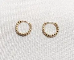 ゴールドフープピアス