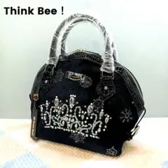 シンクビー ! ティアラ ドーム型 ハンドバッグ クリスタル ビジュー