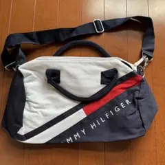 TOMMY HILFIGER ロゴ ショルダーバッグ ネイビー ホワイト トミー