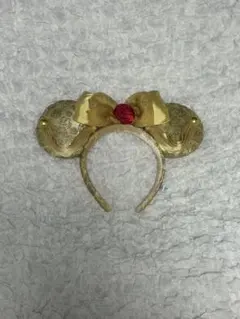 【新品未使用】ディズニー カチューシャ ベル 美女と野獣 バラ ゴールド