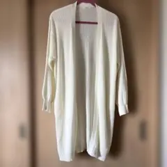 【美品】オリーブデオリーブ　ニットロングカーディガン　オフホワイト
