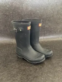 HUNTER キッズ レインブーツ ネイビー UK12 30/31のサムネイル