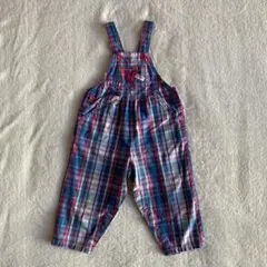 オシュコシュ　オーバーオール　チェック　2T 90サイズ