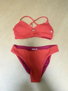 【新品未使用】Hurley ハーレー　水着 ビキニ　赤　オレンジのサムネイル