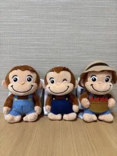 おさるのジョージ　ぽってりマスコット　オーバーオール（全3種）