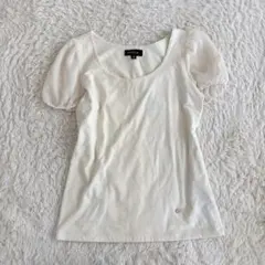 エポカ　パフスリーブカットソー　刻印プレート　半袖Tシャツ　綺麗目カットソーのサムネイル