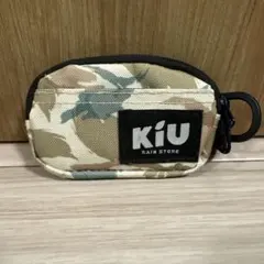 Kiu コインケース 迷彩柄 カラビナ付き