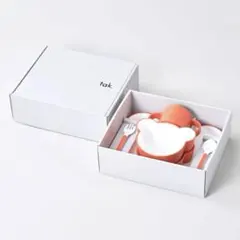 tak. KIDS DISH ギフトボックス ベア　カトラリー　オレンジ
