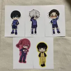 ブルーロック　ダイカットステッカー　5点セット
