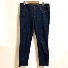 無印良品　MUJIストレッチデニムパンツ　スキニーパンツ　濃紺　27 コットン