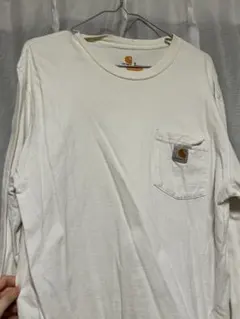 Carhartt ホワイト 長袖Tシャツ Sサイズ
