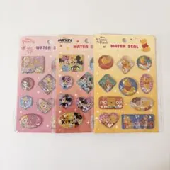 ディズニー ウォーターシール ステッカー 3種 プーさんプリンセスミッキーミニー