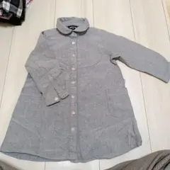 COMME CA ISM グレー シャツワンピース 90