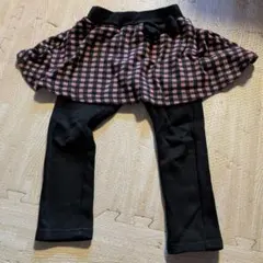 チェック柄裏起毛スカッツ 100cm~