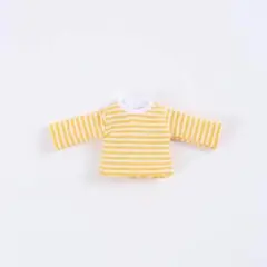JANAYA ハンドメイド　オビツ11服　長袖Tシャツ　黄色ボーダー柄　翌日発送