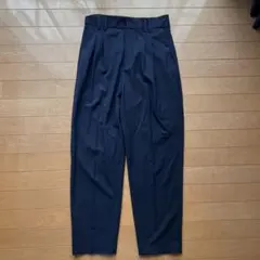 【値下げ可】zara ザラ ネイビー ストレートシルエット スラックス パンツ