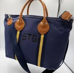 【美品】FRAMeWORK ベターザングッド　トートバッグ　2way ネイビーのサムネイル