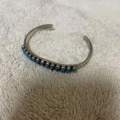 ターコイズ装飾シルバーバングル