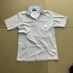 Munsingwear 水色ストライプ ポロシャツ M