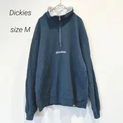 ディッキーズ Dickies ハーフジップ長袖スエット トレーナー M ネイビー