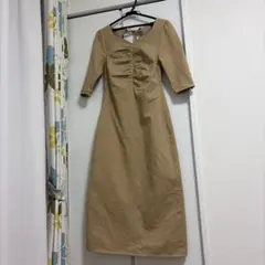 美品　RANDA ワンピース　ベージュ　秋服　七分袖