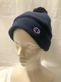 Champion チャンピオン ポンポン付き 耳当て付き ニット帽 フリース