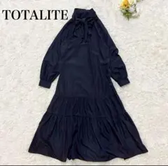 La TOTALITE ラ トータリテ ワンピース ティアード ボウタイ