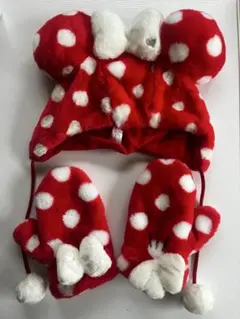 ディズニー ファンキャップ 赤ドット 水玉