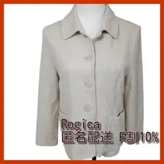 【人気きれいめ】Rogica ベージュ シングルジャケット M 秋冬 上品羽織り