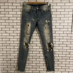 mnml ミニマル ダメージ加工デニムパンツ 28(W78cm スキニー