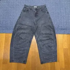 FREAK'S STORE ダークグレー ワイドデニムパンツ