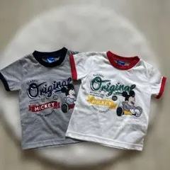 美品 Disney ミッキーマウス 半袖Tシャツ 80サイズ 2枚セットのサムネイル