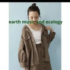 春ブルゾン　earth ワイドシルエットアウター　ジャケット　F