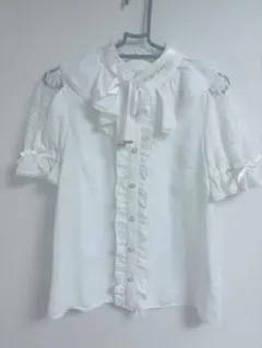 Secret Honey袖レースリボン半袖ブラウス シーハニ シークレットハニー