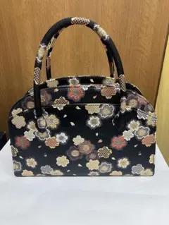 和装バッグ　金糸　桜柄